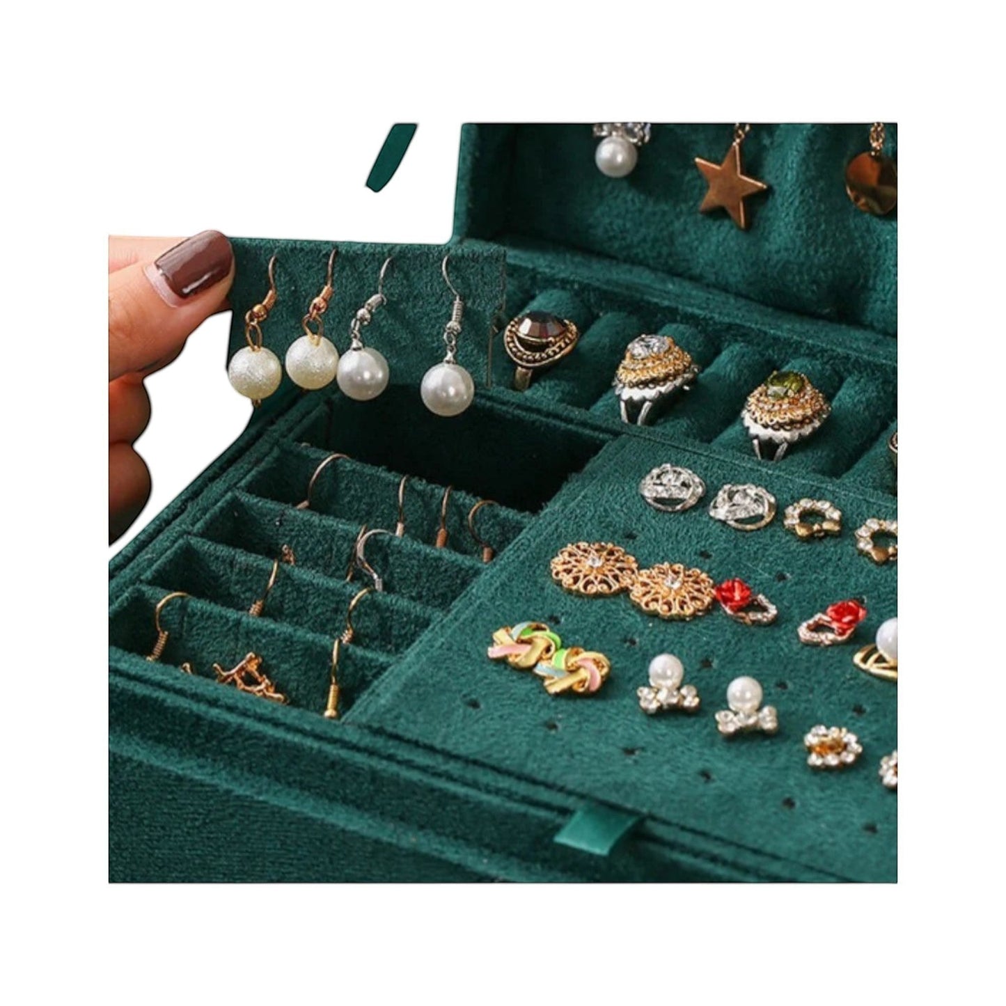 Boîte à bijoux Vintage en velours
