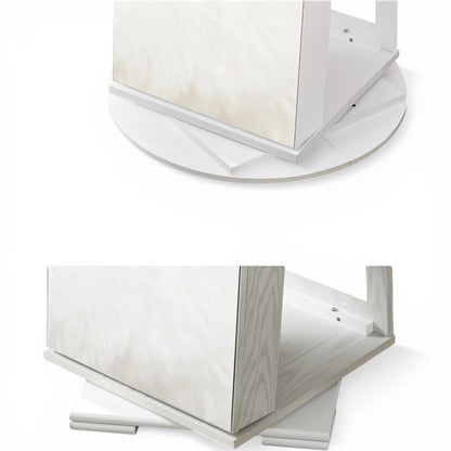 Base rotative à 360 degrés d’une armoire à bijoux pour un accès facile.