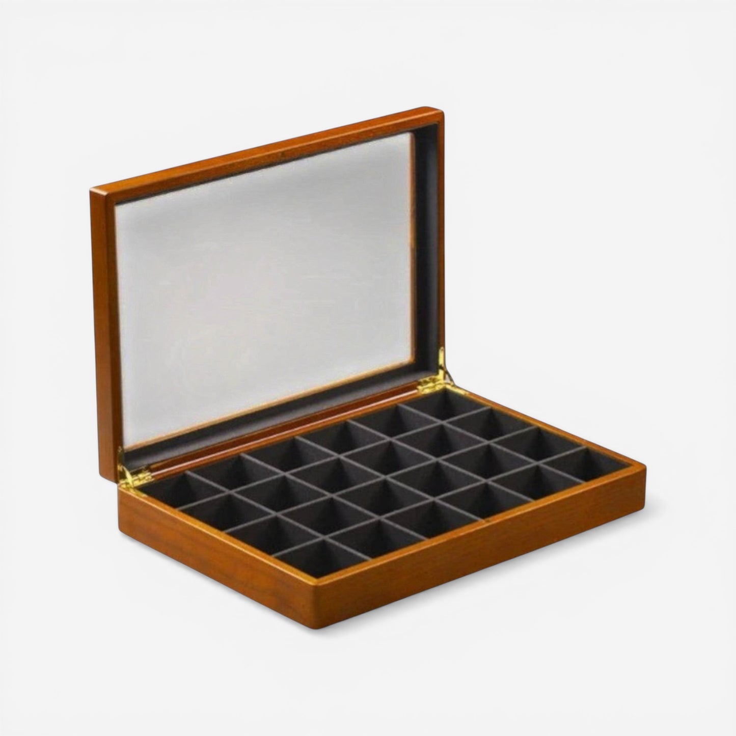 Boîte à bijoux avec couvercle transparent et 25 compartiments pour ranger bijoux et accessoires