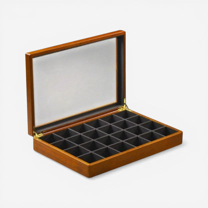 Boîte à bijoux avec couvercle transparent et 25 compartiments pour ranger bijoux et accessoires