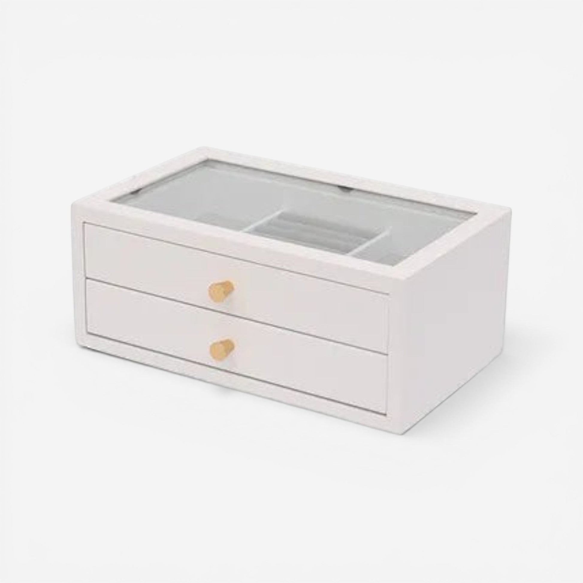 organisateur de bijoux en bois avec deux tiroirs pour un rangement pratique et élégant