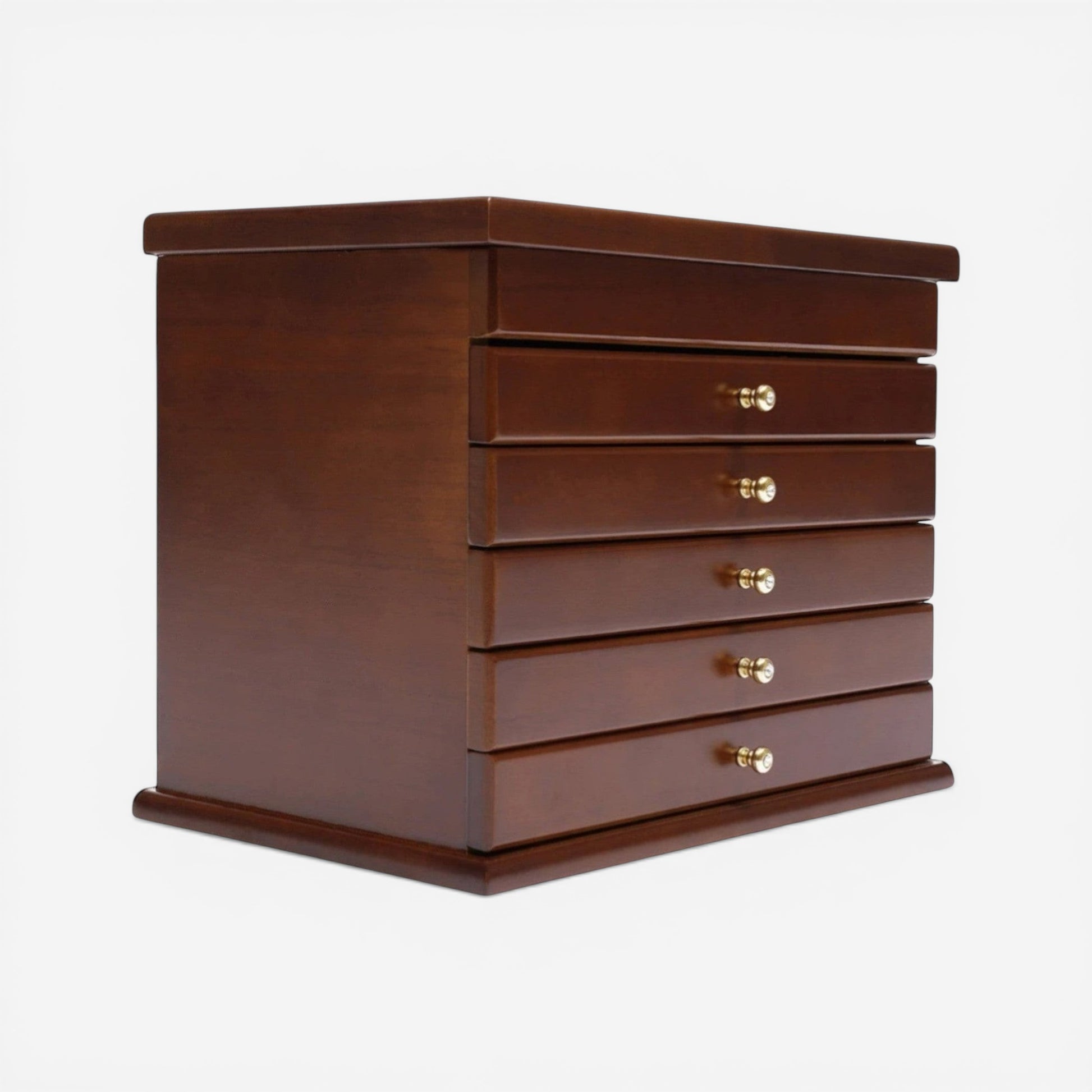 Boîte à bijoux en bois avec 6 niveaux et tiroirs pour ranger efficacement bijoux et accessoires