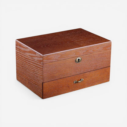 boîte à bijoux en bois avec anneau de verrouillage fermée au design élégant