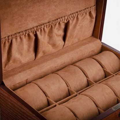 boîte à bijoux en bois avec anneau de verrouillage et intérieur compartimenté pour organiser les bijoux