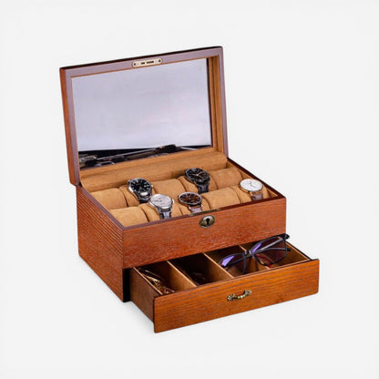 Boîte à bijoux en bois avec anneau de verrouillage