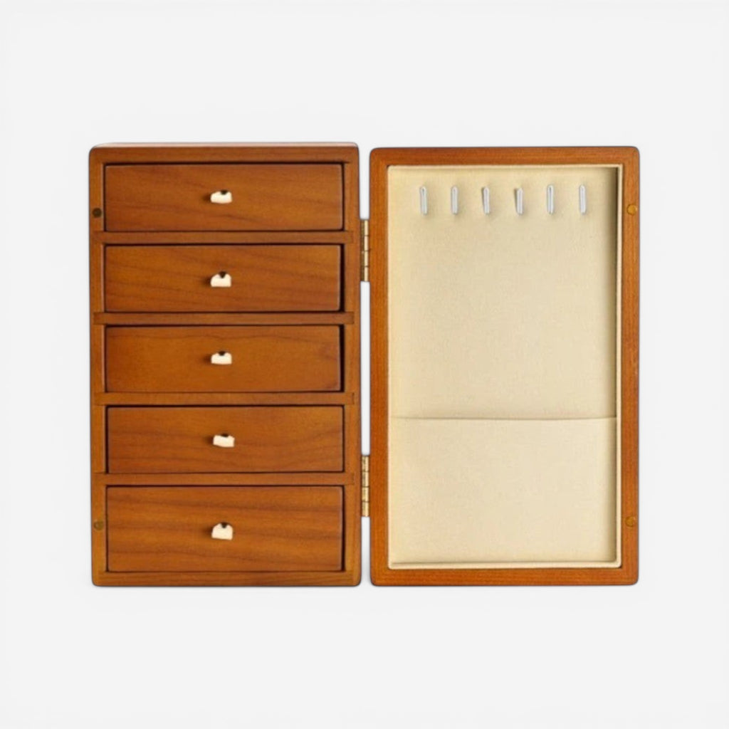 Boîte à bijoux en bois massif