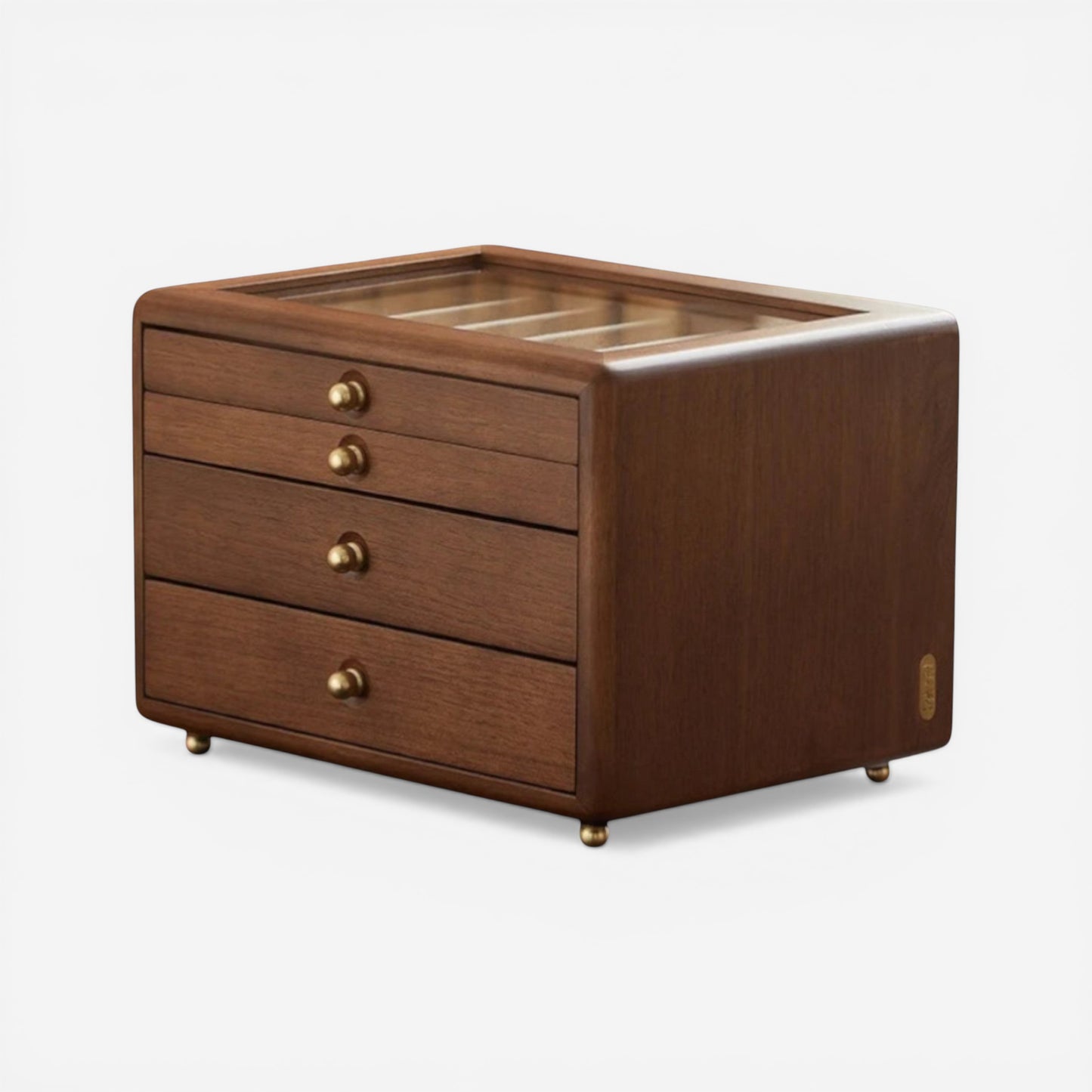 Boîte à bijoux en bois massif avec tiroirs style rétro luxe pour ranger bijoux et accessoires