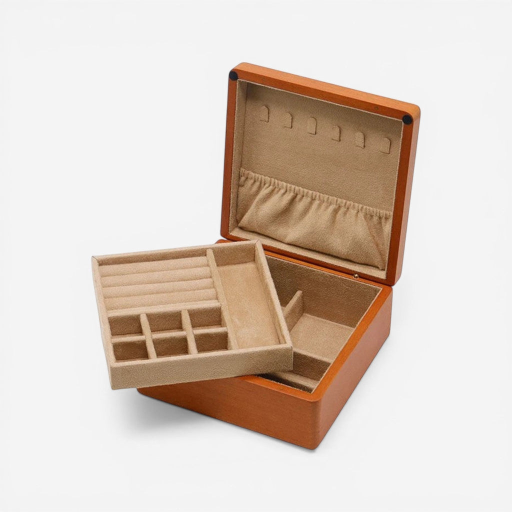 Boîte à bijoux en bois chic