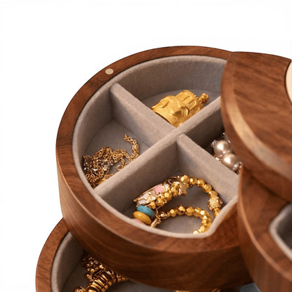 boite a bijoux en bois avec compartiments pour ranger bagues colliers et bijoux