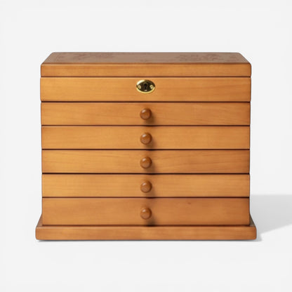 Boîte à bijoux en bois avec verrou et miroir pour sécuriser bagues colliers et bracelets