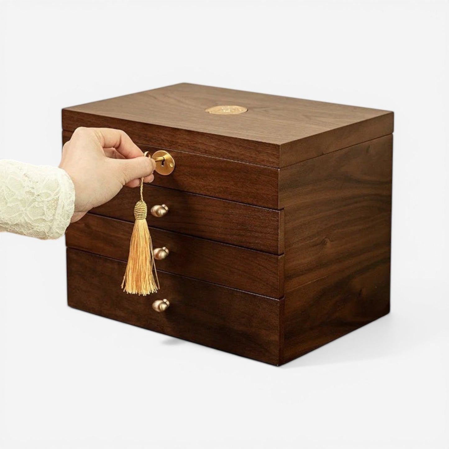 boite à bijoux en bois avec compartiments de rangement pour organiser bijoux avec élégance