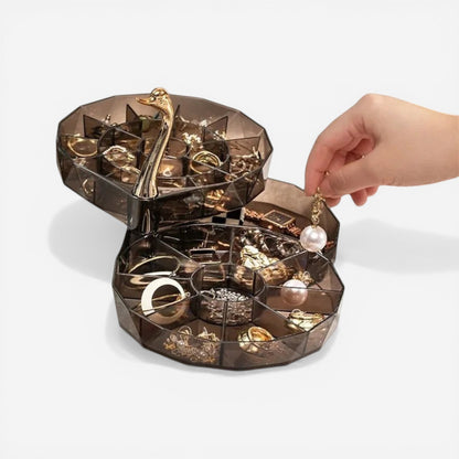 Boîte à bijoux cygne décorative avec détails raffinés parfaite pour une utilisation élégante au quotidien.