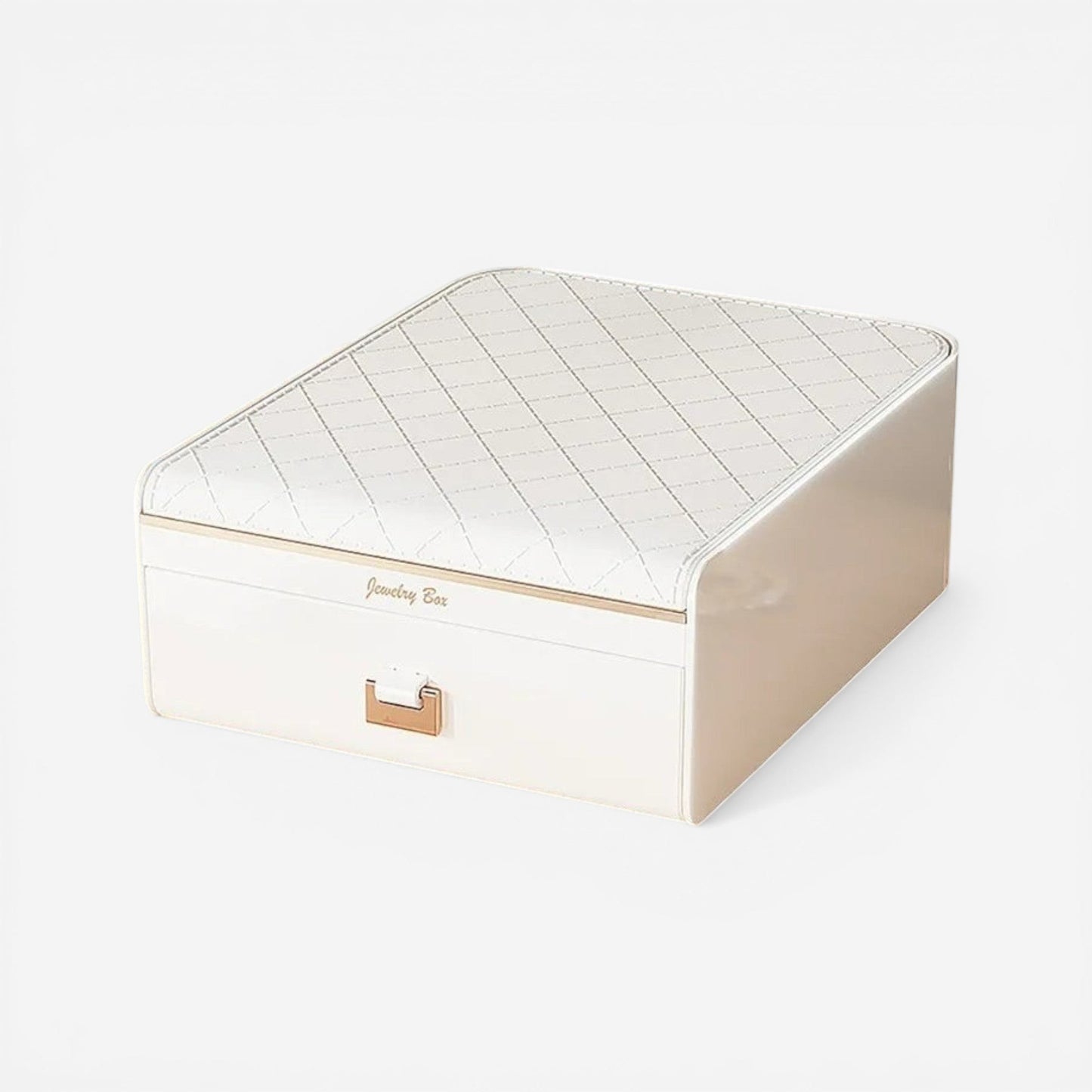 Boîte à bijoux élégante au design minimaliste, parfaite pour protéger et ranger vos bijoux au quotidien.