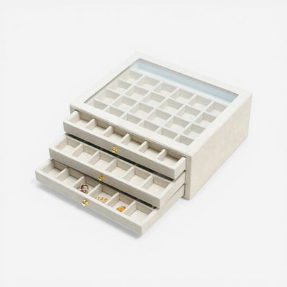 organisateur à bijoux en flanelle multicouche idéal pour garder bijoux bien rangés et protégés