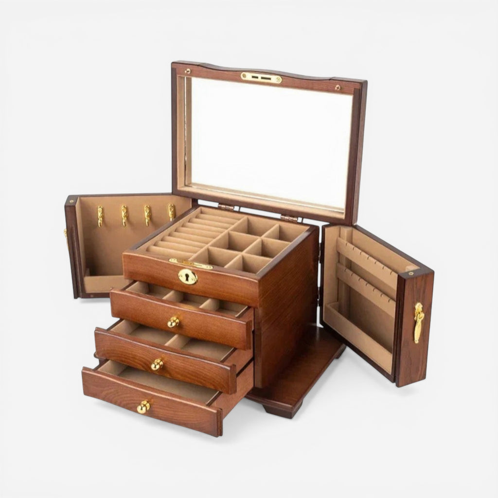 Boîte à bijoux luxe avec serrure