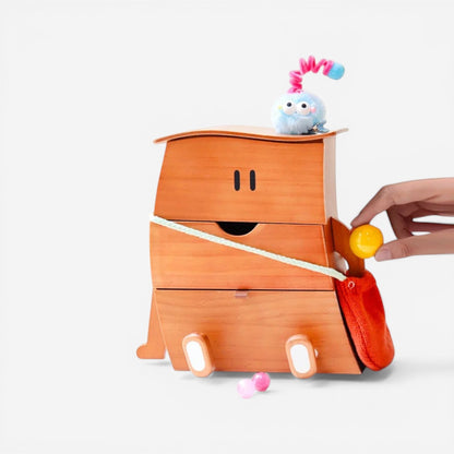 boîte à bijoux originale en bois pour bureau avec tiroirs et rangement organisé pour bijoux