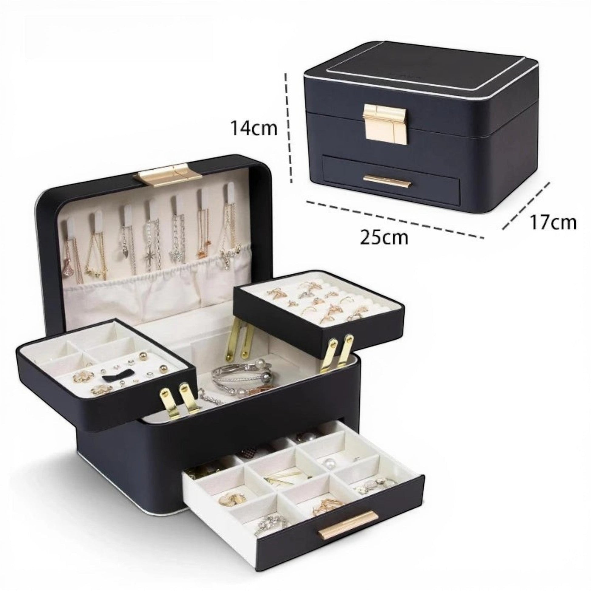 boite a bijoux moderne et elegante avec rangement pratique pour bijoux et accessoires