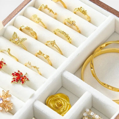 boite à bijoux rétro avec compartiments pour bagues boucles d oreilles et colliers