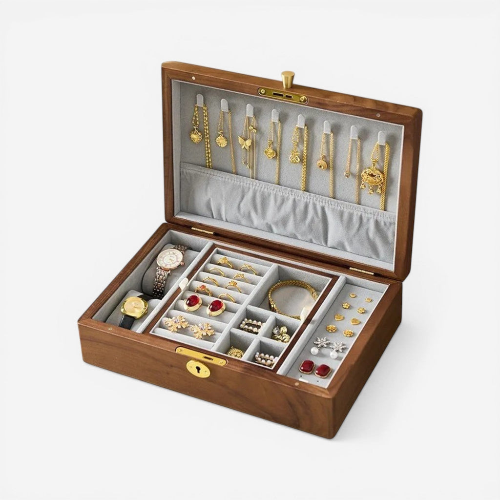Boîte à bijoux rétro élégante