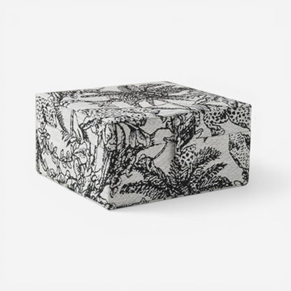 boîte à bijoux rétro en tissu fermée avec design vintage pour ranger bijoux et accessoires