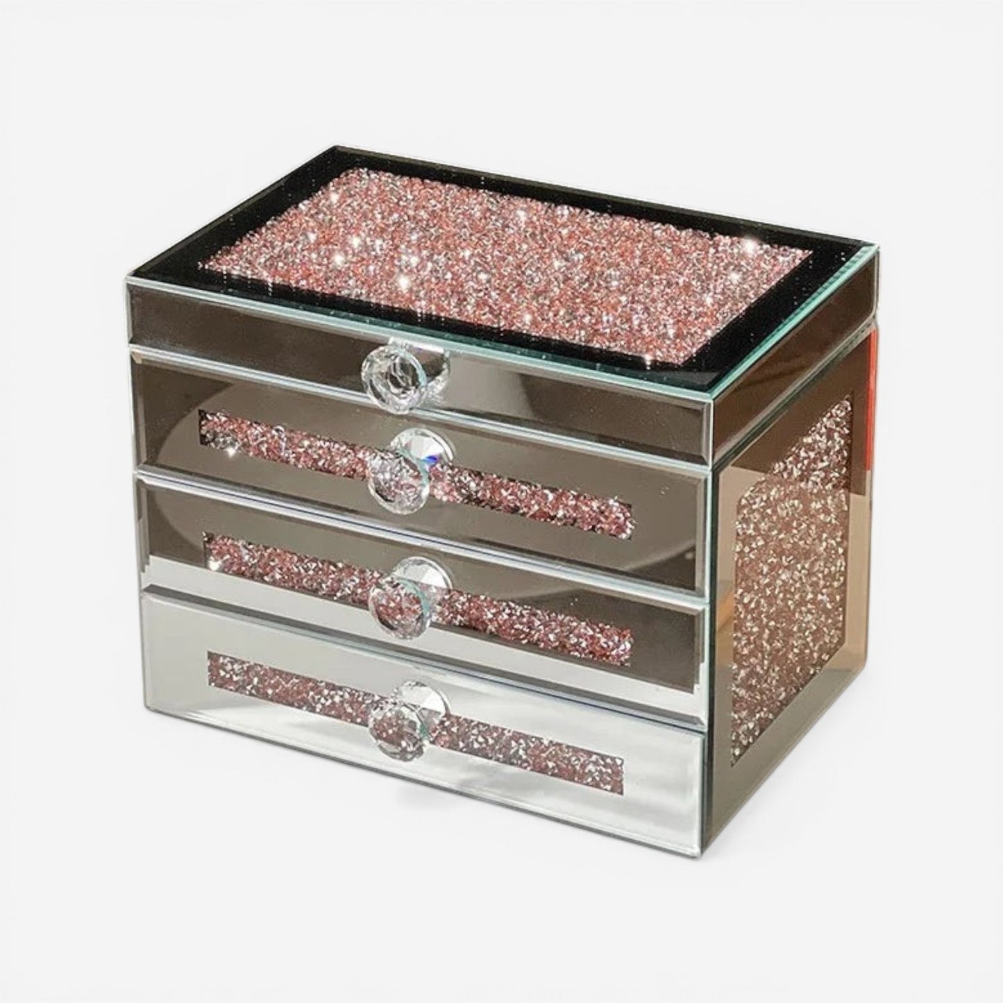 Boîte à bijoux strass coffret élégant au design raffiné pour sublimer et protéger vos bijoux.