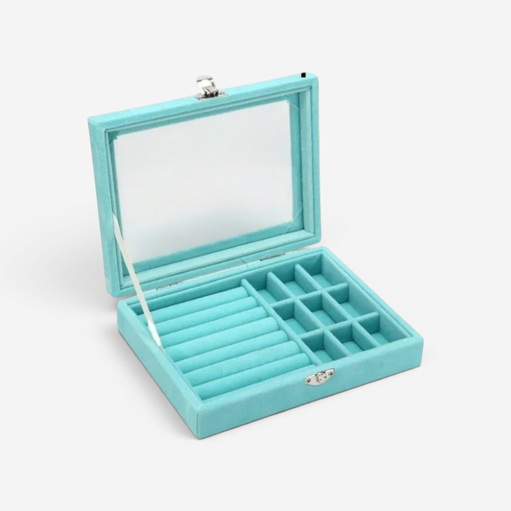 Boîte à bijoux en velours élégante