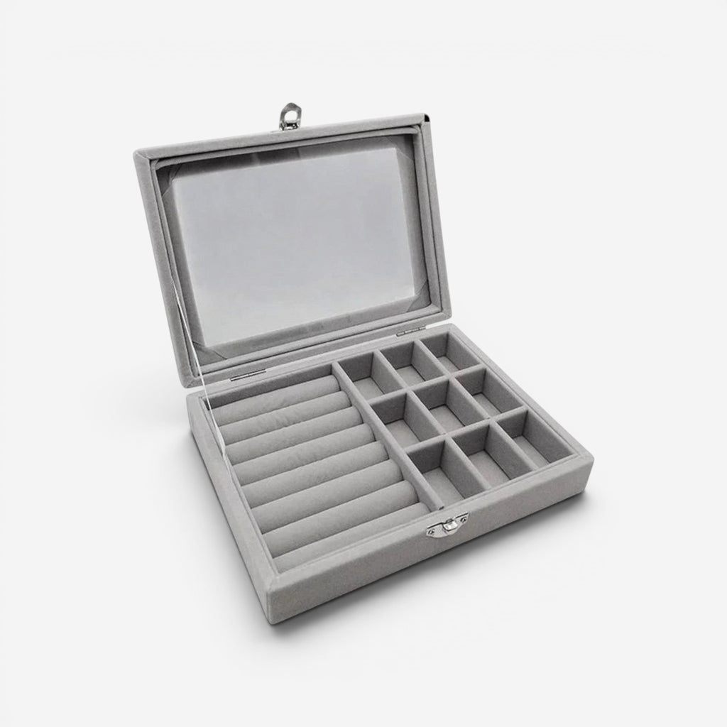 Boîte à bijoux en velours élégante