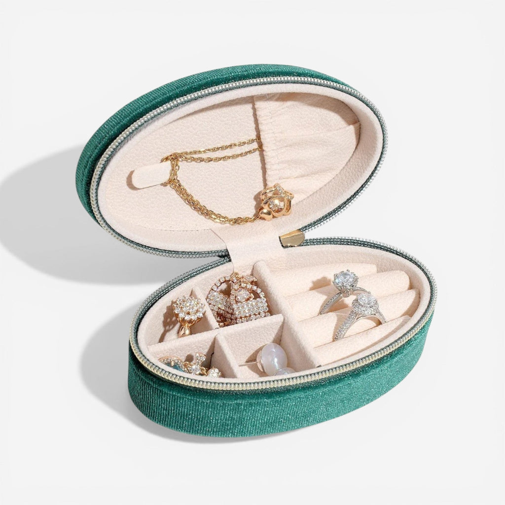 Boîte à bijoux Ovale en Velours