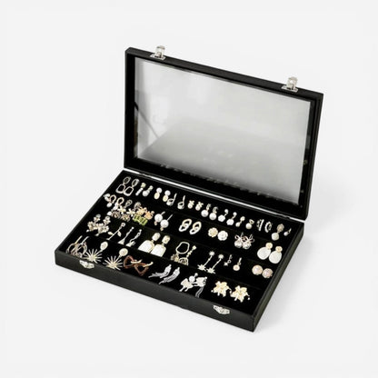 Boîte à bijoux design avec vitre transparente