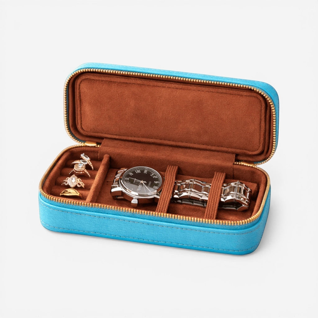 Boîte à bijoux de luxe en cuir