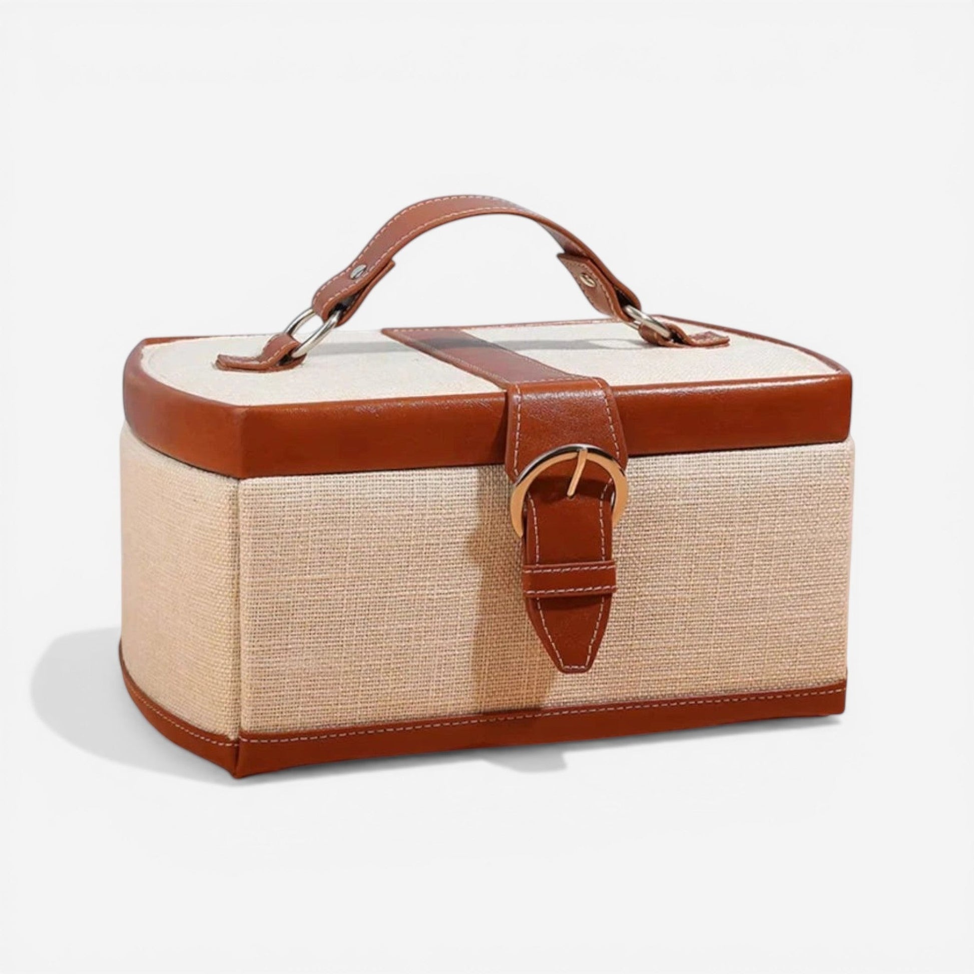 Boîte à bijoux portable grande capacité, idéale pour voyager avec vos bijoux tout en les gardant bien organisés.