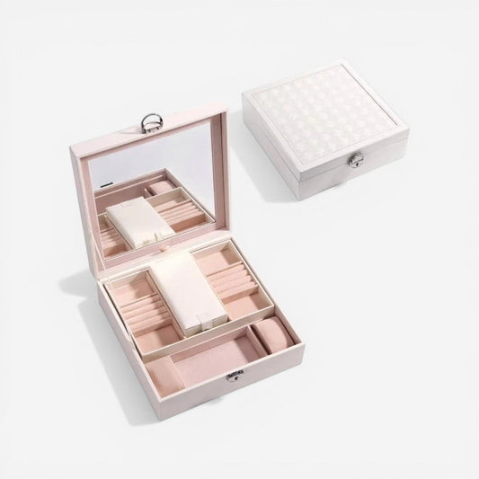 Boîte à bijoux portable avec miroir