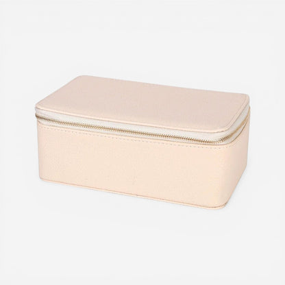 boite de rangement de bijoux de voyage portable rose avec compartiments pour bagues colliers et boucles d oreilles