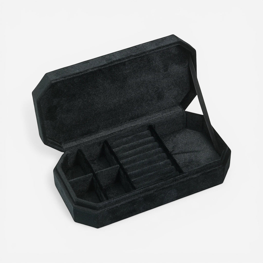 Boîte à bijoux de voyage en velours