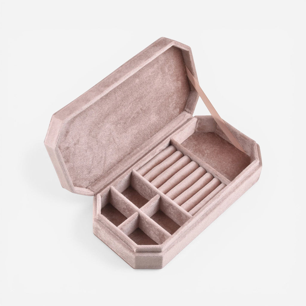 Boîte à bijoux de voyage en velours