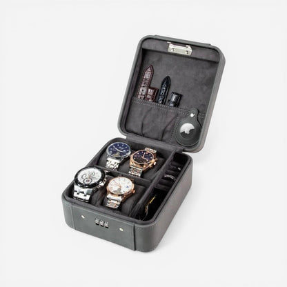 Boîte à bijoux en cuir pour montres