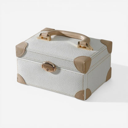 coffret a bijoux en cuir pour voyage avec rangement pratique pour accessoires et bijoux