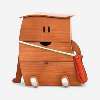 organisateur de bijoux en bois original pour bureau avec tiroirs et espace de rangement fonctionnel