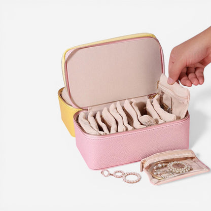 organisateur de bijoux de voyage avec compartiments pratiques pour bagues et accessoires