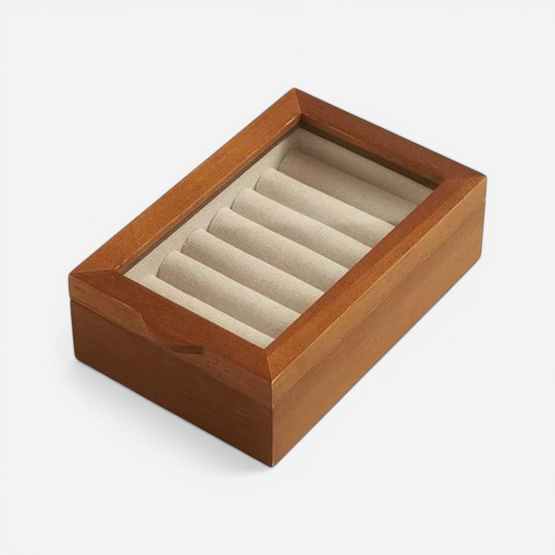 petite boîte à bijoux en bois avec rangement pour bagues et accessoires