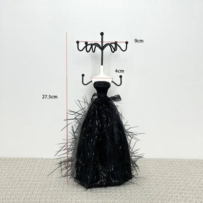 Support à bijoux robe longue avec crochets, parfait pour suspendre colliers et garder les accessoires organisés.