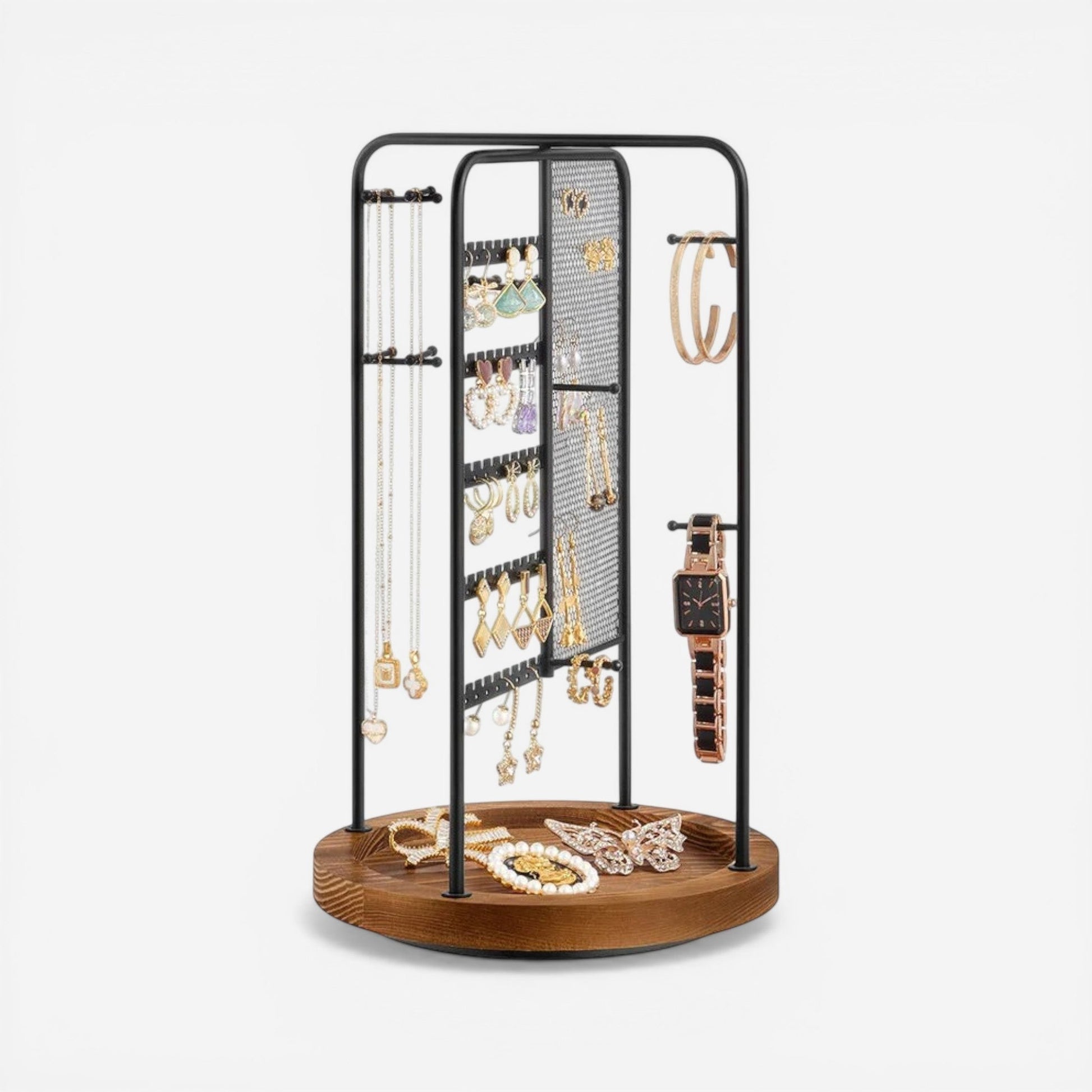 porte bijoux rotatif pratique pour suspendre et organiser colliers et bracelets