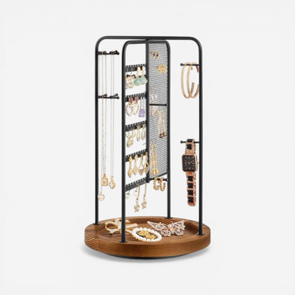 porte bijoux rotatif pratique pour suspendre et organiser colliers et bracelets