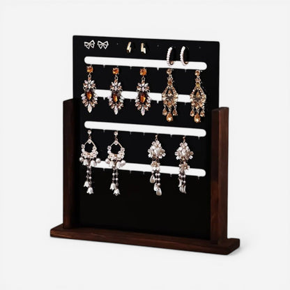 présentoir de bijoux en acrylique avec grille pour organiser plusieurs paires de boucles d’oreilles