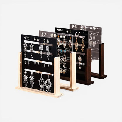 présentoirs de bijoux en acrylique transparent pour organiser boucles d’oreilles et colliers