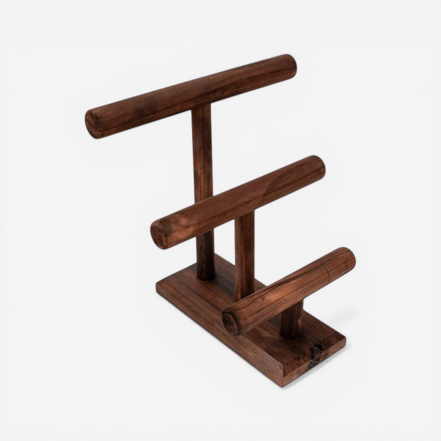 présentoir à bijoux en bois authentique avec structure stable et design pratique pour rangement