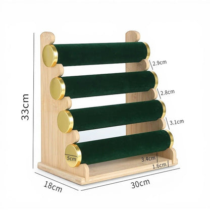 présentoir à bijoux en bois compact pour rangement de bracelets et accessoires