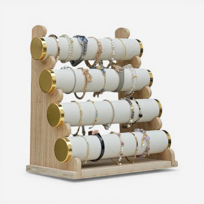 organisateur de bijoux en bois avec supports pour bracelets et montres