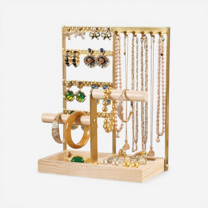 présentoir de bijoux et de bracelets avec supports multiples pour organiser accessoires