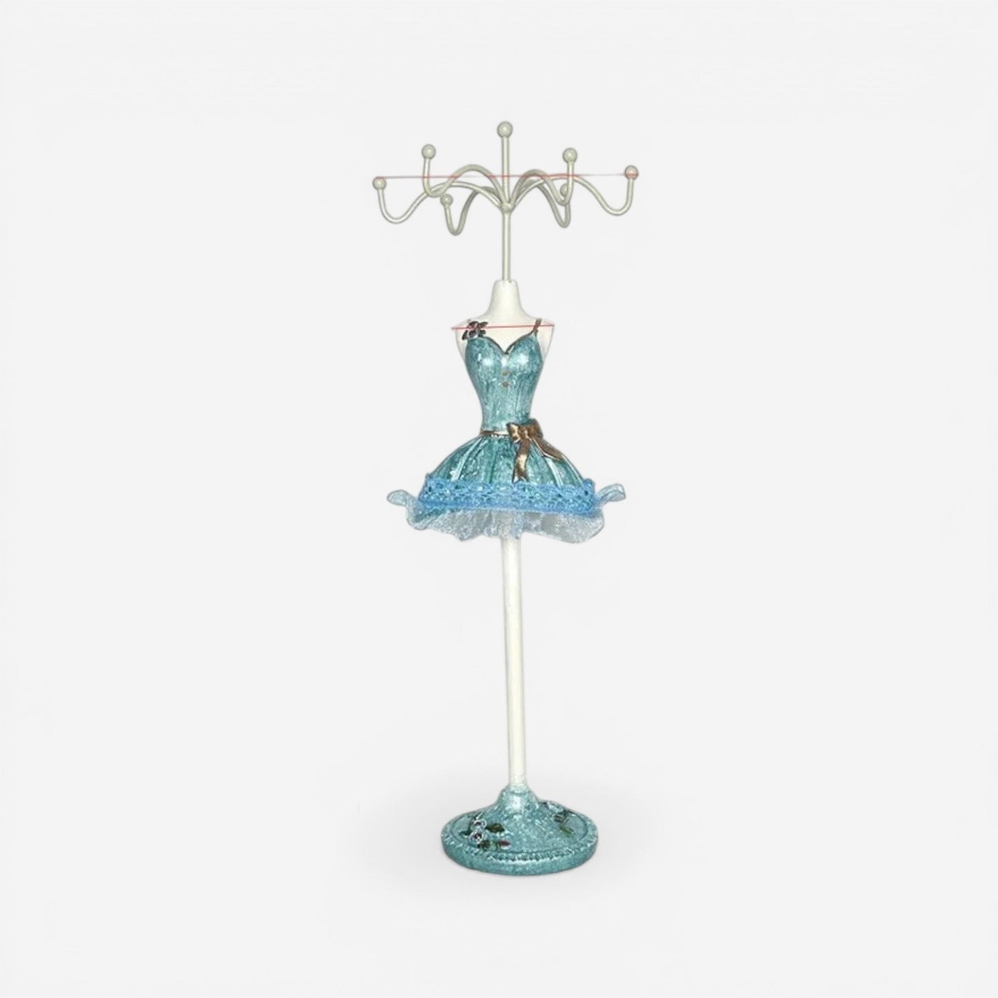 présentoir de bijoux moderne bleu pour suspendre bijoux et décorer une coiffeuse